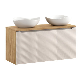 Comad SET-LXB B 120CM D UN CLOUD Nábytková sestava 120 cm s deskou a 2 umyvadly Cloud