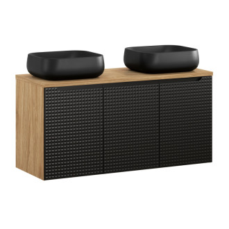 Comad SET-LXBL B 120CM D UN NIKA BL Nábytková sestava 120 cm s deskou a 2 umyvadly Nika