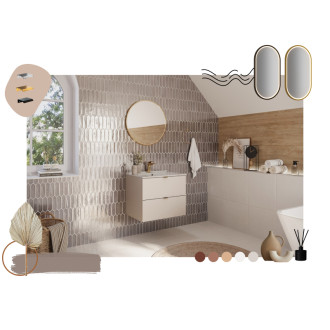 Comad SET-DC 80CM UM LAVA WH HC Nábytková sestava 80 cm s umyvadlem  a vysokou skříňkou