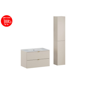 Comad SET-DC 80CM UM LAVA WH HC Nábytková sestava 80 cm s umyvadlem  a vysokou skříňkou