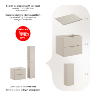 Comad SET-DC B 60CM HC Nábytková sestava 60 cm s deskou a vysokou skříňkou