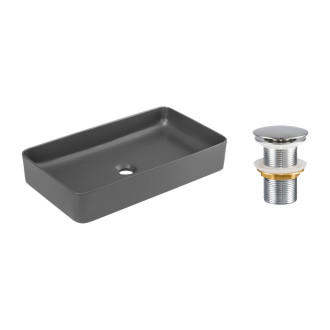 Comad SET-SLIM 60 GREY DP T201L-3 Umyvadlová sada se zátkou Click-Clack