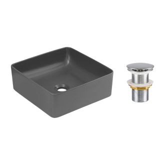 Comad SET-SLIM 40 GREY DP T201L-3 Umyvadlová sada se zátkou Click-Clack