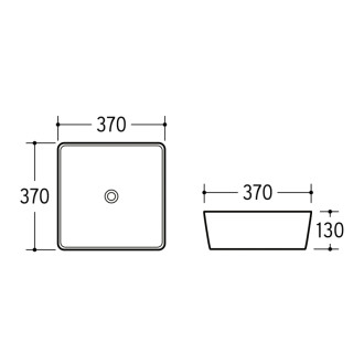 Comad UM-6276 SLIM 40 GREY DP Nábytkové umývadlo na dosku