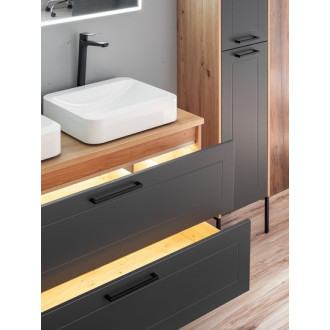 Comad MADERA GREY 854 FSC Skříňka pod umyvadlo 120 cm 2 zásuvky