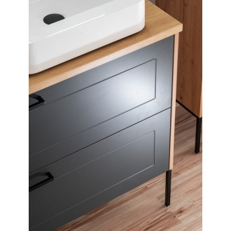 Comad MADERA GREY 820 FSC Skříňka pod umyvadlo 60 cm 2 zásuvky