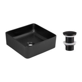 Comad SET-SLIM 40 BLACK DP T201MBG-3 Umyvadlová sada se zátkou Click-Clack