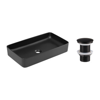 Comad SET-SLIM 60 BLACK DP T201MBG-3 Umyvadlová sada se zátkou Click-Clack