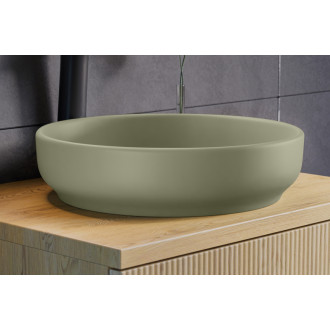Comad RIVER 1 OLIVE GREEN MATT UN 40 (E-6595) Nábytkové umývadlo na dosku