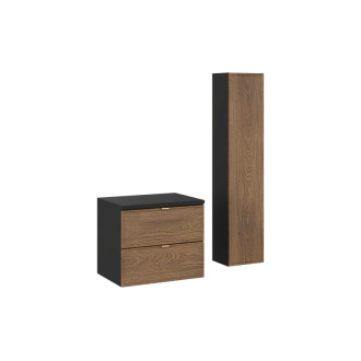 Comad SET-TC B BLACK 60CM HC Nábytková sestava 60 cm s deskou a vysokou skříňkou