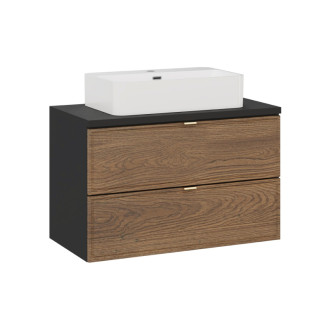 Comad SET-TC B BLACK 80CM UN TRUST WH Nábytková sestava 80 cm s deskou a umyvadlem Trust