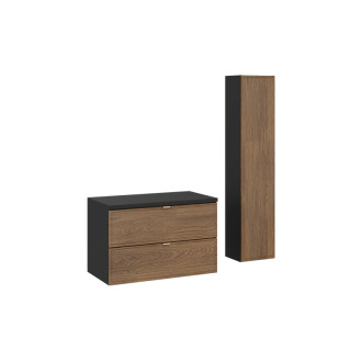 Comad SET-TC B BLACK 80CM HC Nábytková zostava 80 cm s doskou a vysokou skrinkou