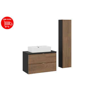 Comad SET-TC B BLACK 80CM UN TRUST WH HC Nábytková sestava 80 cm s deskou a umyvadlem