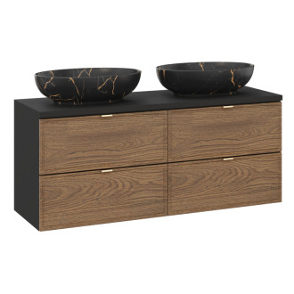 Comad SET-TC B BLACK 120CM UN MONA Nábytková sestava 120 cm s deskou a 2 umyvadly Mona
