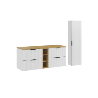 Comad SET-ADW B ARTISAN 140CM HC Nábytková sestava 140 cm s deskou a vysokou skříňkou