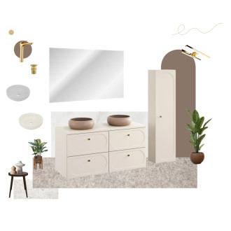 Comad DONNA SAND 82-60-46-2S Skříňka pod umyvadlo 60 cm 2 zásuvky