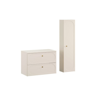 Comad SET-DS B SAND 80CM HC Nábytková sestava 80 cm s deskou a vysokou skříňkou