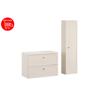 Comad SET-DS B SAND 80CM HC Nábytková zostava 80 cm s doskou a vysokou skrinkou