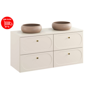 Comad SET-DS B SAND 120CM UN WIKI MC Nábytková sestava 120 cm s deskou a 2 umyvadly Wiki