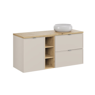 Comad SET-BC B CASHMERE 120CM WIKI WH Nábytková sestava 120 cm s deskou a umyvadlem