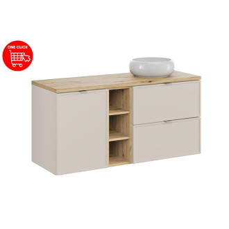 Comad SET-BC B CASHMERE 120CM WIKI WH Nábytková sestava 120 cm s deskou a umyvadlem