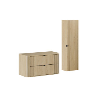 Comad SET-OVC B CREMONA 100CM HC Koupelnová sestava 100 cm s deskou a vysokou skříňkou