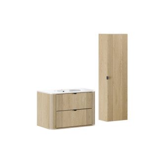 Comad SET-OVC 80CM UM PURE HC Koupelnová sestava 80 cm s umyvadlem a vysokou skříňkou
