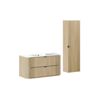 Comad SET-OVC 100CM UM PURE HC Koupelnová sestava 100 cm s umyvadlem a vysokou skříňkou