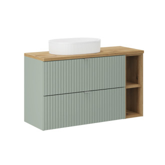Comad SET-LRG B OAK 100CM UN BEYOND WH LR Nábytková sestava 100 cm s umyvadlem Beyond
