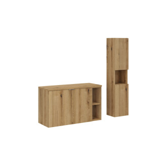Comad SET-NOA B OAK 100CM HC LR Nábytková sestava 100 cm s deskou a vysokou skříňkou