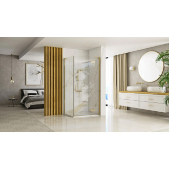 Sprchová kabína REA Hugo 100x90 Gold Brush
