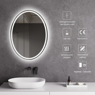 CERANO Koupelnové LED zrcadlo Cielo - 50x70 cm CER-476702