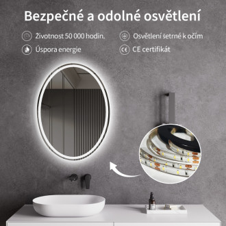 CERANO Koupelnové LED zrcadlo Cielo - 50x70 cm CER-476702