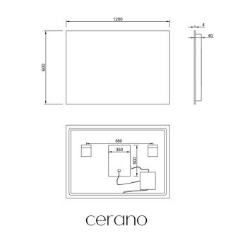 CERANO Koupelnové LED zrcadlo Fiore - 120x60 cm CER-476717