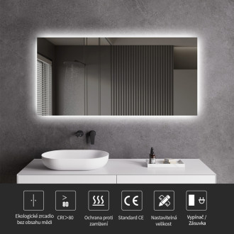 CERANO Koupelnové LED zrcadlo Fiore 80x60 CER-476708