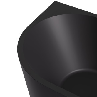 CERANO Volně stojící akrylátová vana Bianco, pravá černá mat 150x75 CER-477794