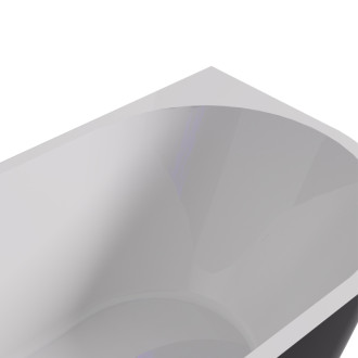 CERANO Volně stojící akrylátová vana Grazia černá lesklá/bílá lesklá 170x80 CER-477830