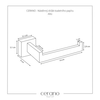 CERANO Nástěnný držák toaletního papíru Alto chrom CER-479293