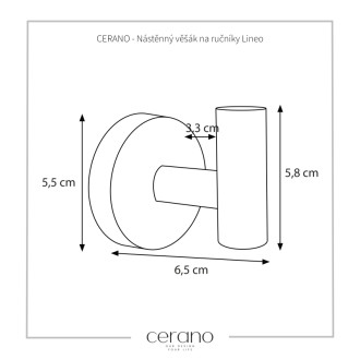 CERANO Nástěnný věšák na ručníky Lineo - chrom CER-479407