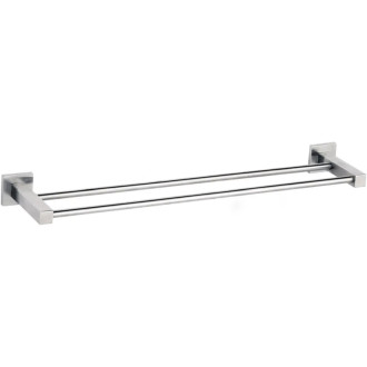 CERANO Nástěnný dvojitý držák na ručníky Polo - chrom CER-479842