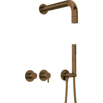 Deante Horizontal podomítkový sprchový set s hlavovou sprchou kartáčovaný bronz NQS_C0XK