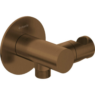 Deante Silia rohový ventil nastavitelný s držákem sprchy, kulatý, kartáč bronz NQS_C57K