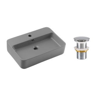 Comad SET-TRUST 2 MATT LIGHT GREY T201L-3 Umyvadlová sada se zátkou Click-Clack