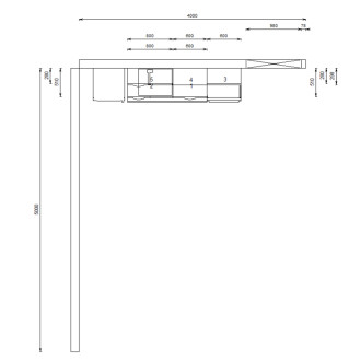 Kuchyňský set KUCH101, 200 cm, kombinace šedá onyx + dub arlington