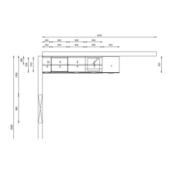 Kuchynský set KUCH105, 240 cm, kombinácia sivá onyx + dub arlington