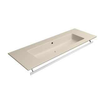PURA keramické umývadlo Slim 122x46cm, bez otvoru, creta mat