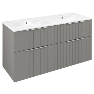 CIRASA umývadlová skrinka s dvojumývadlom 121x66x46cm, agila strip