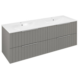 CIRASA umývadlová skrinka s dvojumývadlom 141x54x46cm, agila strip