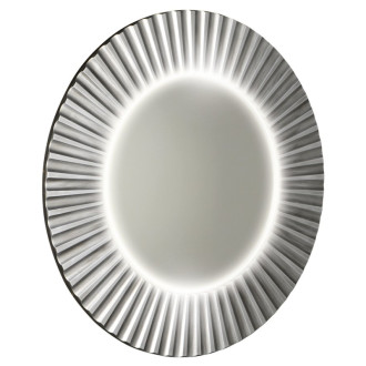 PRIDE okrúhle zrkadlo s LED osvetlením v ráme ø 75cm, strieborná