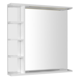 KORIN zrkadlo s LED osvetlením a policami 70x70x12cm
